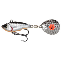 77066 Savage Gear Fat Tail Spin 8.0cm / 24g - DIRTY SILVER