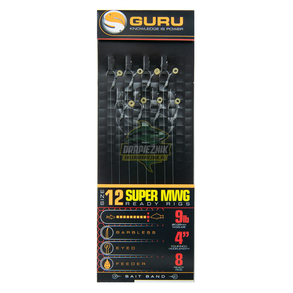 Przypony Guru Banded Hair Rigs - Super MWG - 4"/10cm