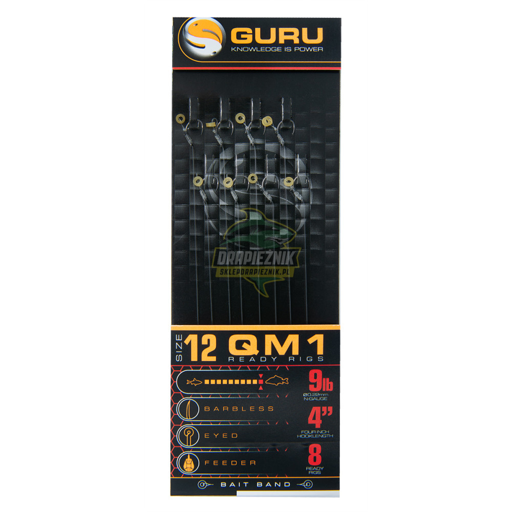 Przypony Guru Banded Hair Rigs - QM1 - 4"/10cm