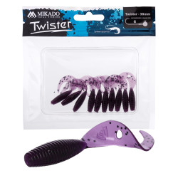 Gumy Mikado Twister 3.8cm 10 szt. - GRAPE