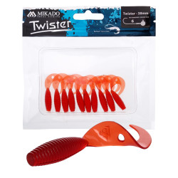 Gumy Mikado Twister 3.8cm 10 szt. - RED