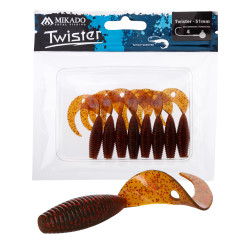 Gumy Mikado Twister 5.1cm 8 szt. - MOTOROIL RED