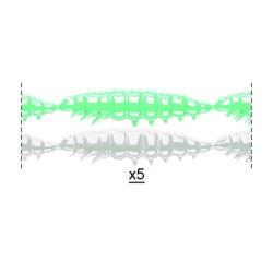 Libra Lures Larva Multi 5 x 2.5cm - 000 / GLOW UV GREEN