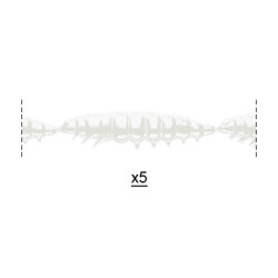 Libra Lures Larva Multi 5 x 2.5cm - 004 / SILVER PEARL