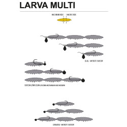 Libra Lures Larva Multi 5 x 2.5cm