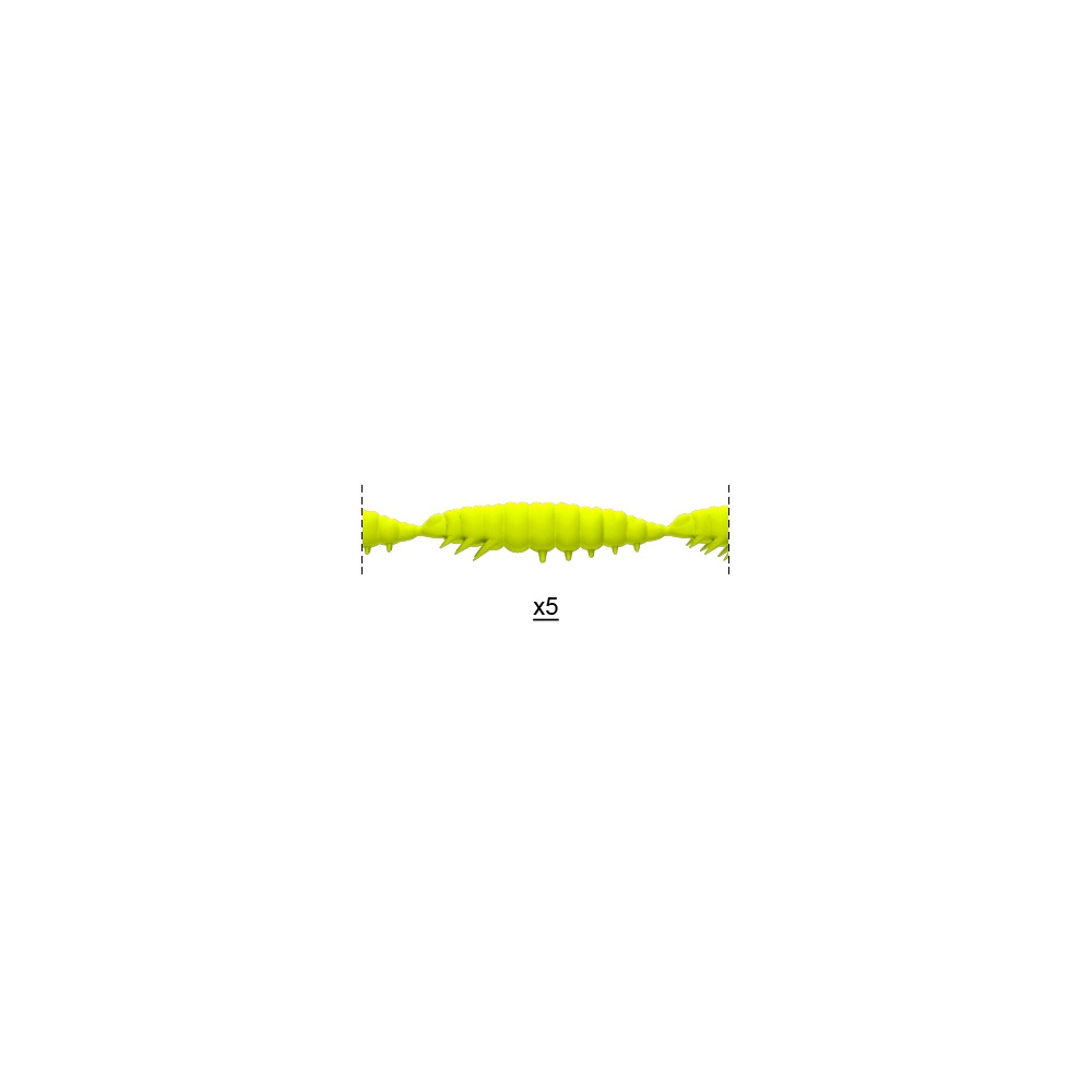 Libra Lures Larva Multi 5 x 2.5cm - 006 / HOT YELLOW