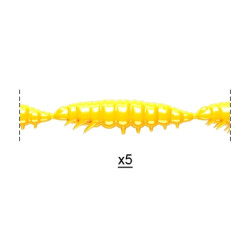 Libra Lures Larva Multi 5 x 2.5cm - 007 / YELLOW