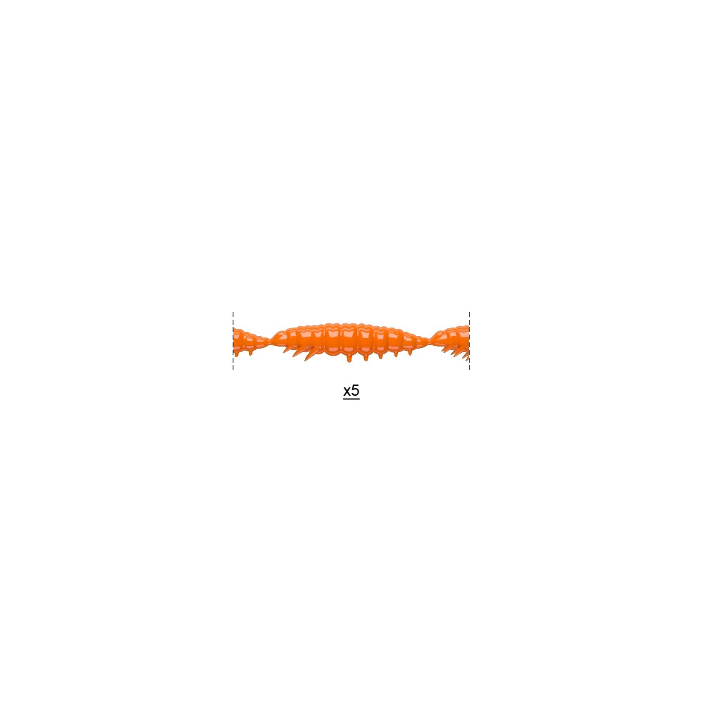 Libra Lures Larva Multi 5 x 2.5cm - 011 / HOT ORANGE