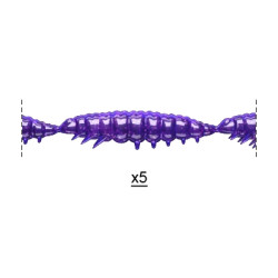 Libra Lures Larva Multi 5 x 2.5cm - 020 / PURPLE WITH GLITTER