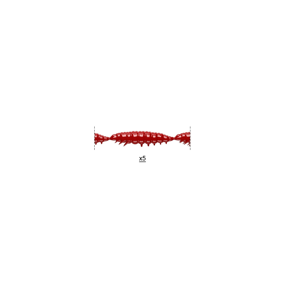 Libra Lures Larva Multi 5 x 2.5cm - 021 / RED