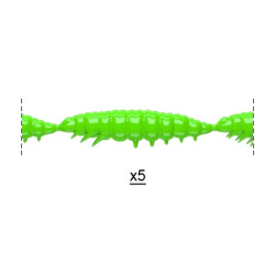 Libra Lures Larva Multi 5 x 2.5cm - 026 / HOT GREEN