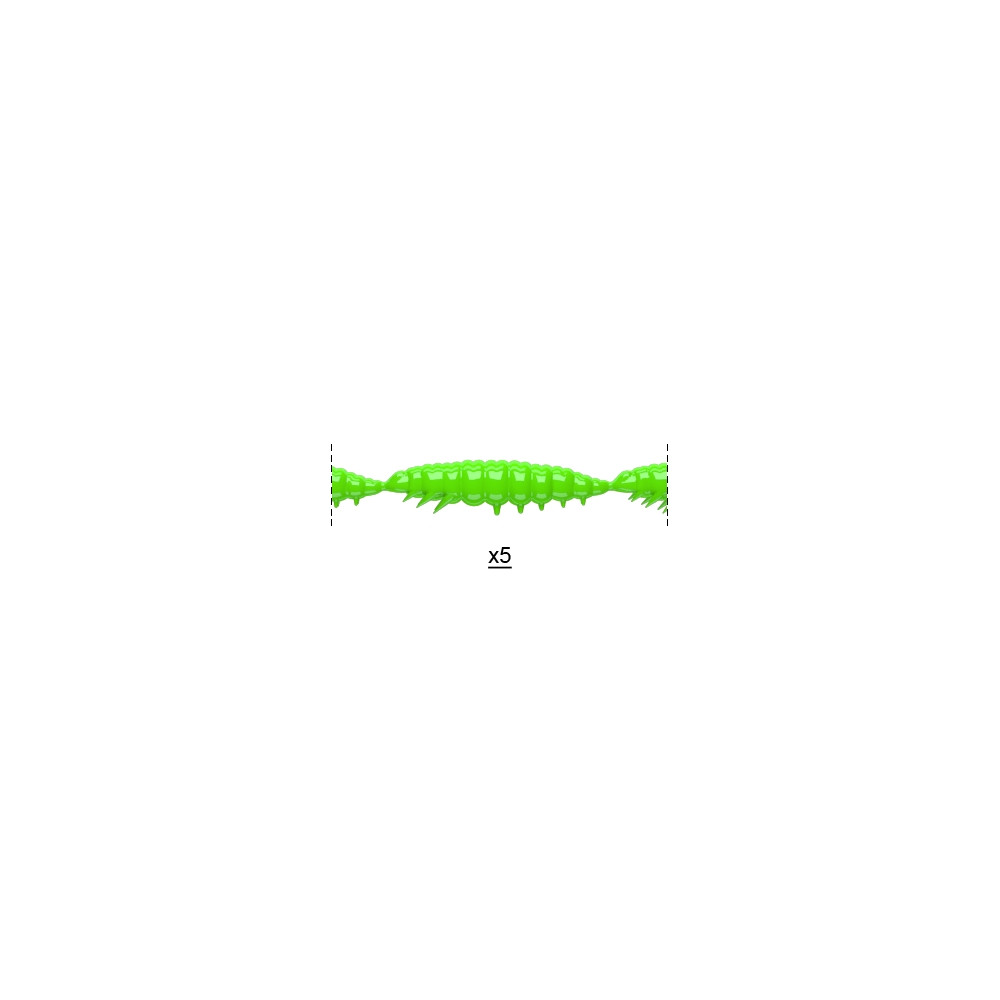 Libra Lures Larva Multi 5 x 2.5cm - 026 / HOT GREEN