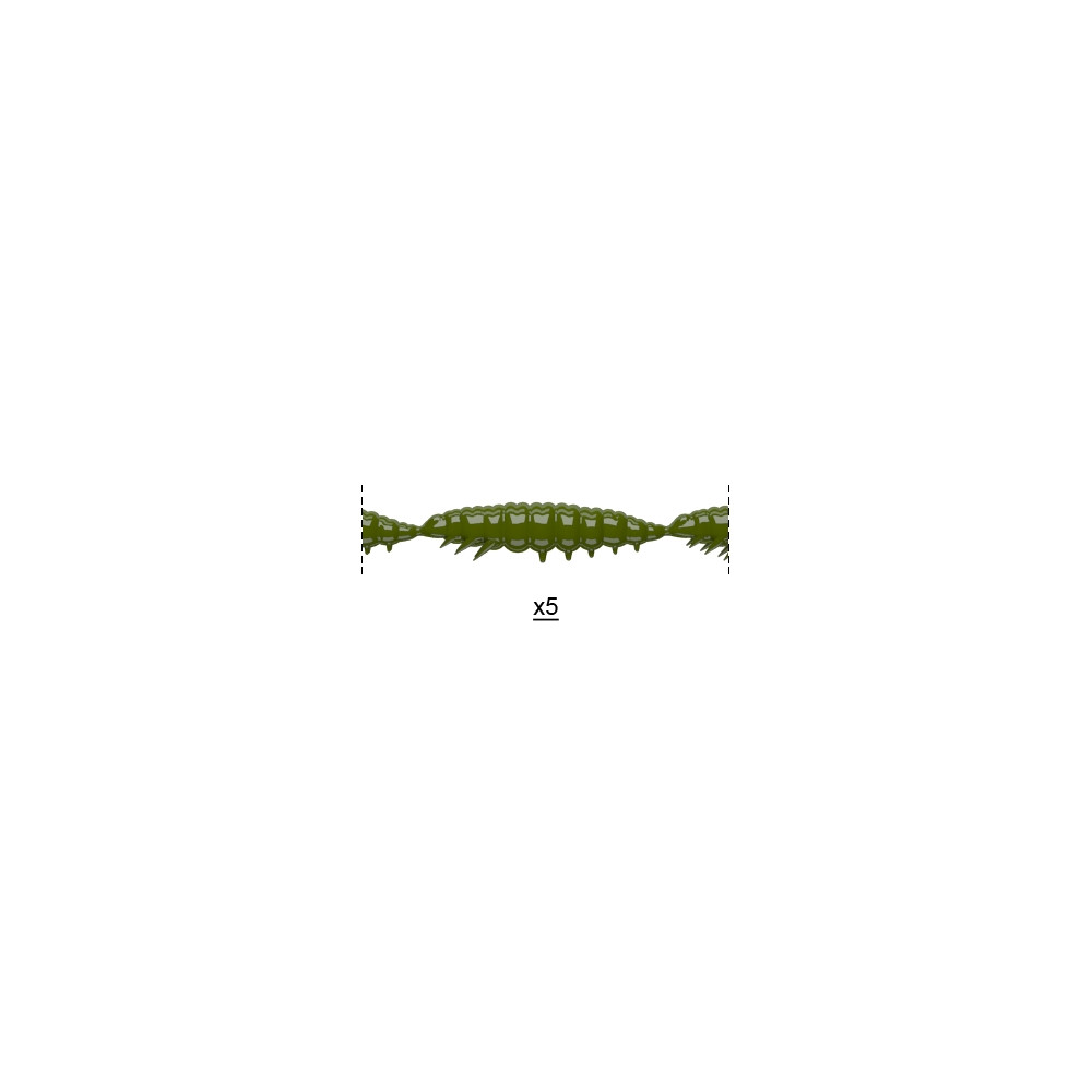 Libra Lures Larva Multi 5 x 2.5cm - 031 / OLIVE