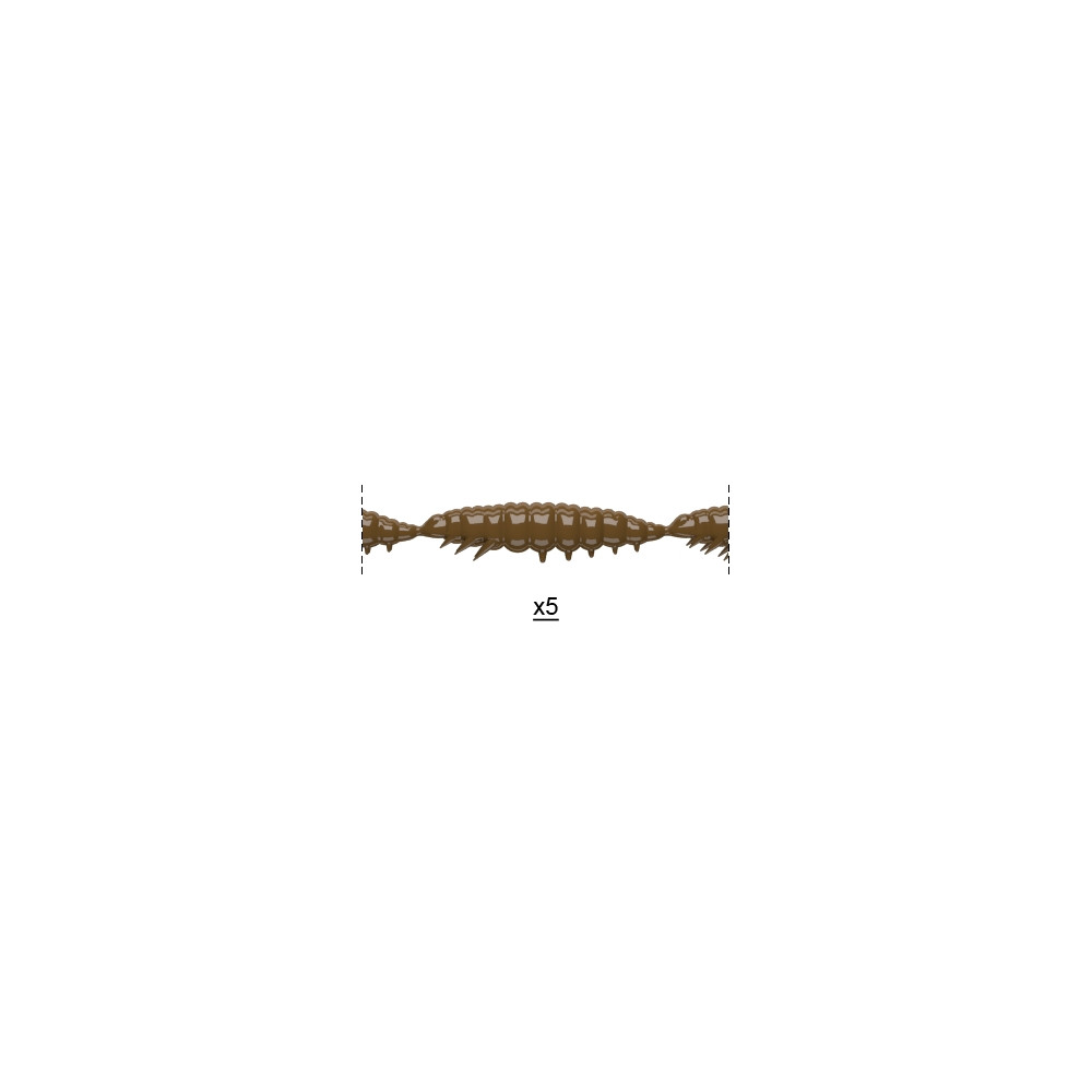 Libra Lures Larva Multi 5 x 2.5cm - 038 / BROWN