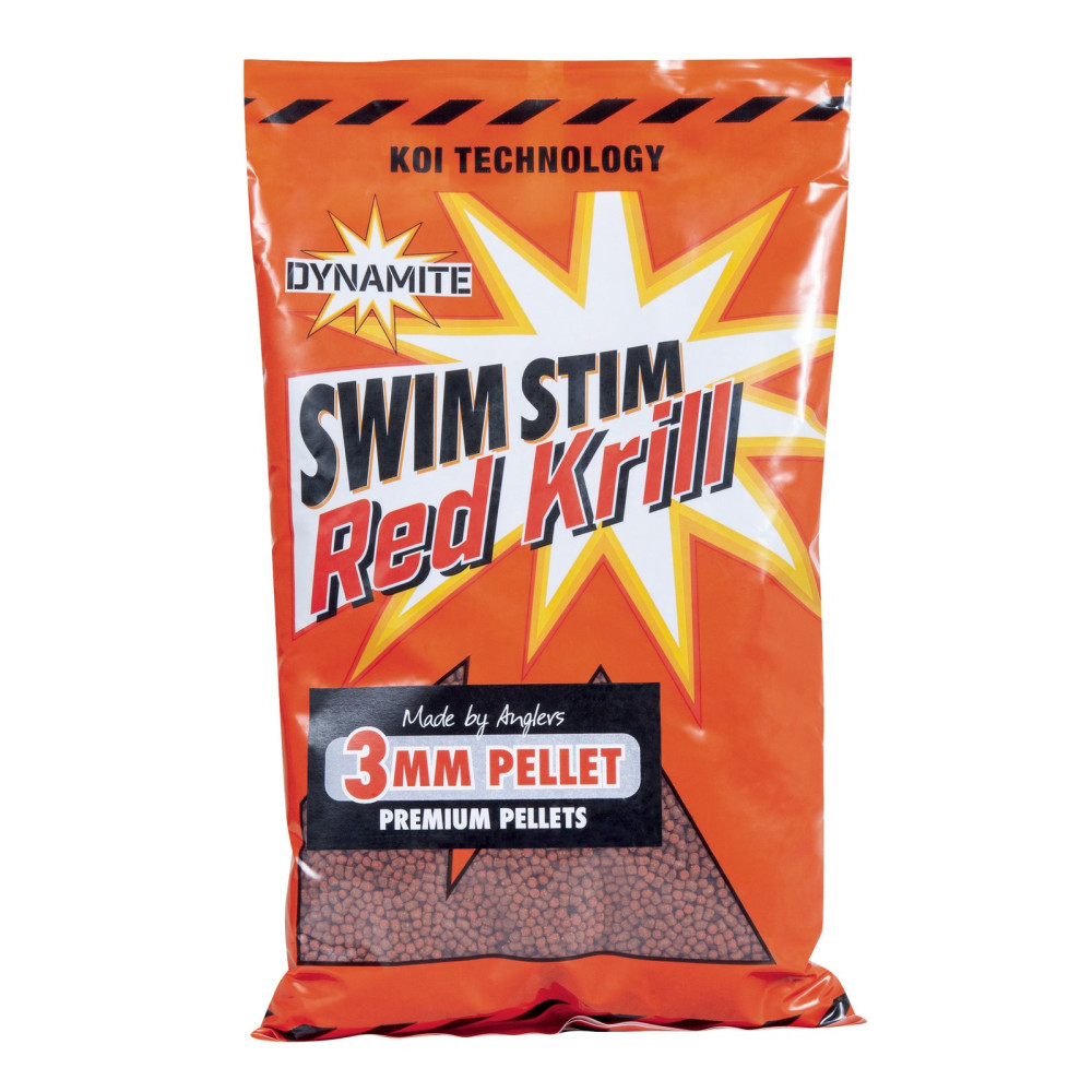 Pellet Dynamite Baits Swim Stim Carp Pellets 900g - Red Krill 3mm