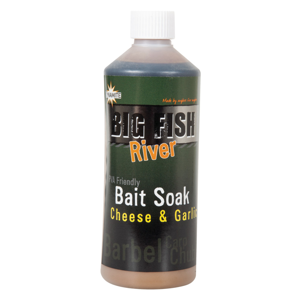 Dynamite Baits Big Fish River Bait Soak 500ml - Cheese & Garlic
