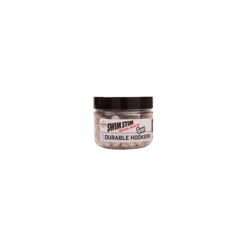 DY1435 Dynamite Baits Soft Durable Hookers 6mm - White Amino