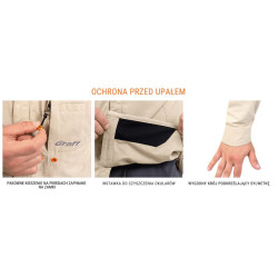 Koszula przeciwsłoneczna Graff 807-KO-CL-10 UPF50 - beżowa