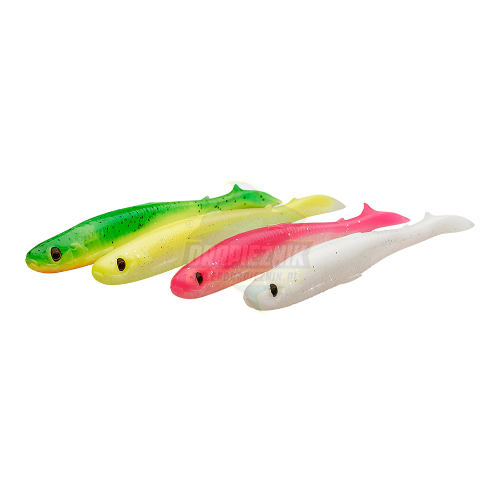 Zestaw gum Savage Gear Slender Scoop Shad - Darkwater MIX