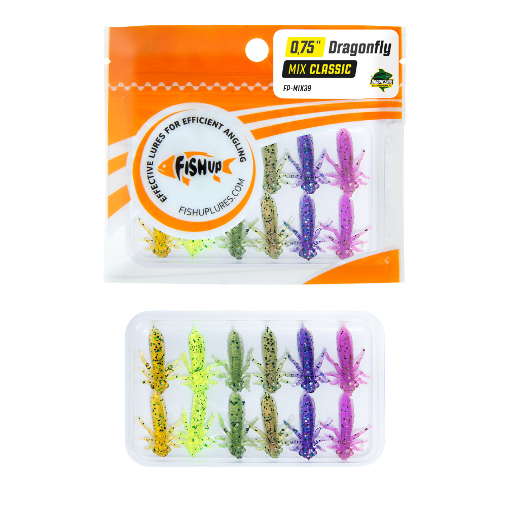 Zestaw gum FishUp Dragon Fly 0.75" - MIX CLASSIC