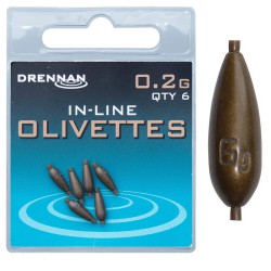 Warianty Ciężarki Drennan Polemaster Olivettes In-Line - 0.2g