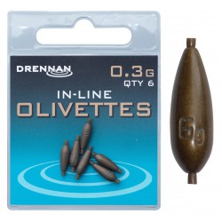 Warianty Ciężarki Drennan Polemaster Olivettes In-Line - 0.3g