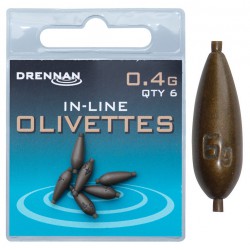 Warianty Ciężarki Drennan Polemaster Olivettes In-Line - 0.4g