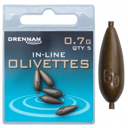 Warianty Ciężarki Drennan Polemaster Olivettes In-Line - 0.7g