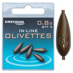 Warianty Ciężarki Drennan Polemaster Olivettes In-Line - 0.8g