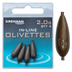 Warianty Ciężarki Drennan Polemaster Olivettes In-Line - 2.0g