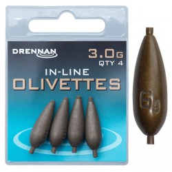 Ciężarki Drennan Polemaster Olivettes In-Line - 0.2g