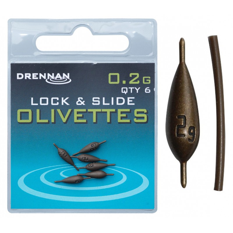 Ciężarki Drennan Polemaster Olivettes Lock and Slide - 0.2g