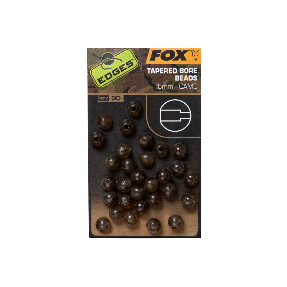 CAC770 Fox Edges - Camo Tapered Bore Beads 6mm