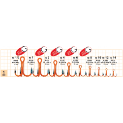 Kotwiczka Gurza Round Treble ST-36 UV ORANGE