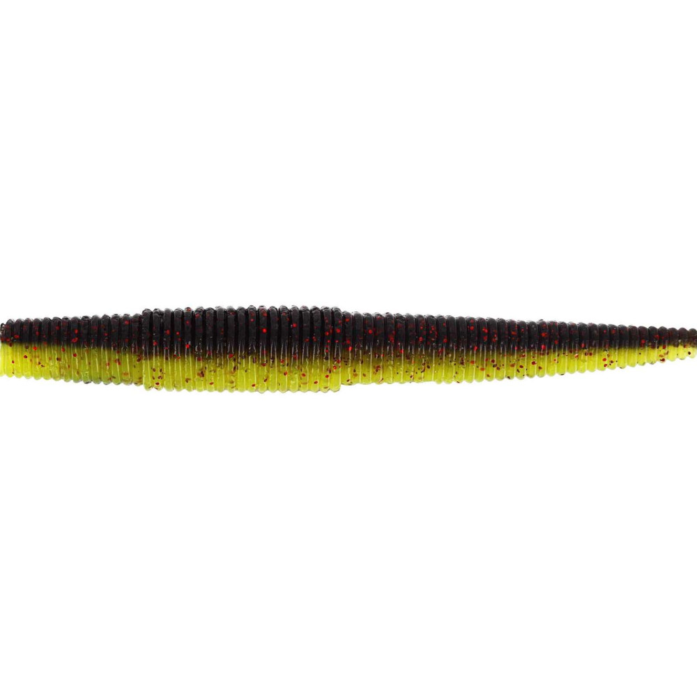 P182-563-005 Gumy Westin Ned Worm 7cm 7szt. - Black / Chartreuse