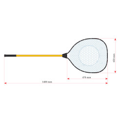 16931048 Podbierak składany z silikonową siatką Favorite Arena AFLN-140 - 140cm