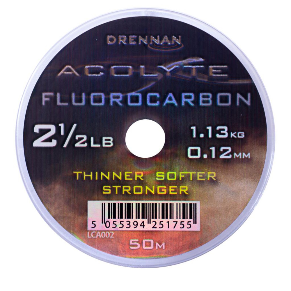 LCA002 Żyłka Drennan Acolyte Fluorocarbon 50m - 0,12mm