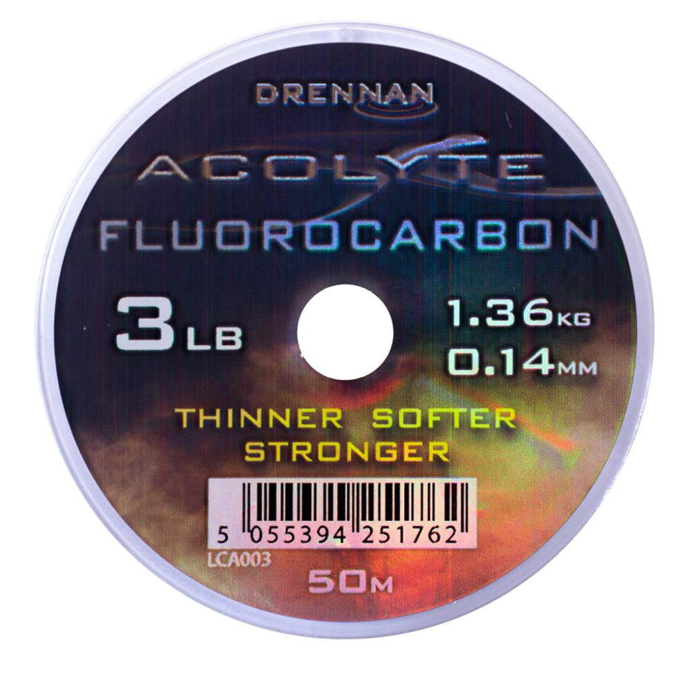 LCA003 Żyłka Drennan Acolyte Fluorocarbon 50m - 0,14mm