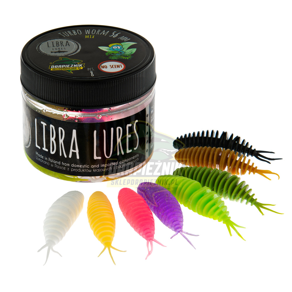 Libra Lures zestaw przynęt - Turbo Worm 5.6cm