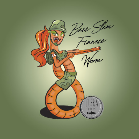 Libra Lures Bass Slim Finnese Worm 14cm