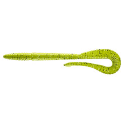 Libra Lures Bass Crazy Twist Tail Worm 14cm - 006 / HOT YELLOW WITH BLACK PEPPER