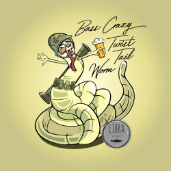 Libra Lures Bass Crazy Twist Tail Worm 14cm