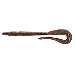 Libra Lures Bass Crazy Twist Tail Worm 14cm - 037 / LIGHT BROWN WITH RED & BLACK PEPPER