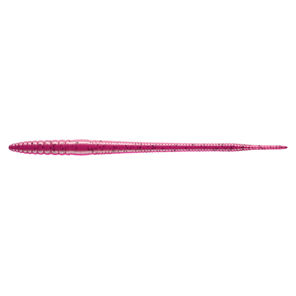 Libra Lures Bass Slim Finnese Worm 14cm - 019 / HOT PINK WITH BLACK PEPPER