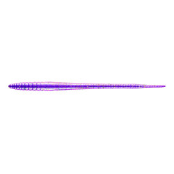 Libra Lures Bass Slim Finnese Worm 14cm - 020 / PURPLE WITH GOLD & GREEN PEPPER