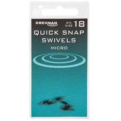 Łączniki Drennan Quick Snap Swivels - roz. 18 Micro