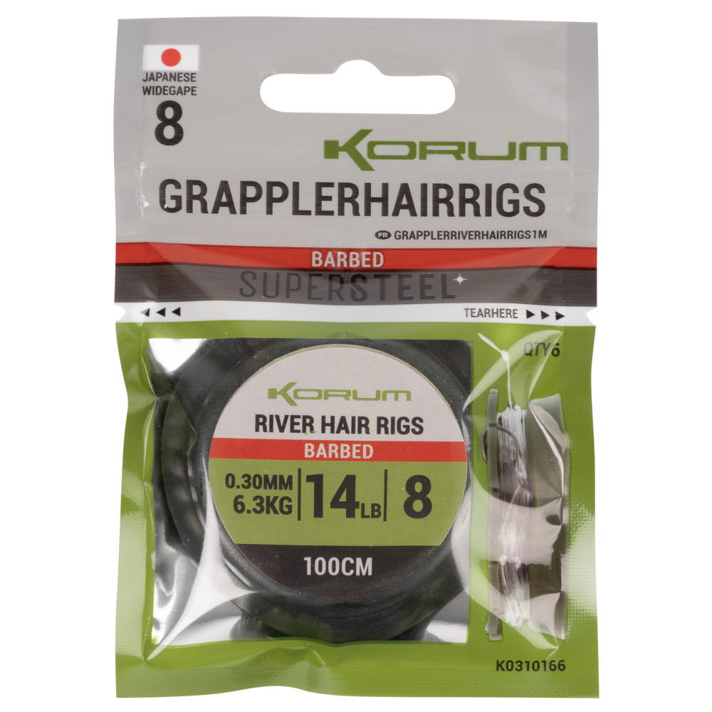 K0310166 Przypony Korum Grappler Hair Rigs 100cm - roz. 8