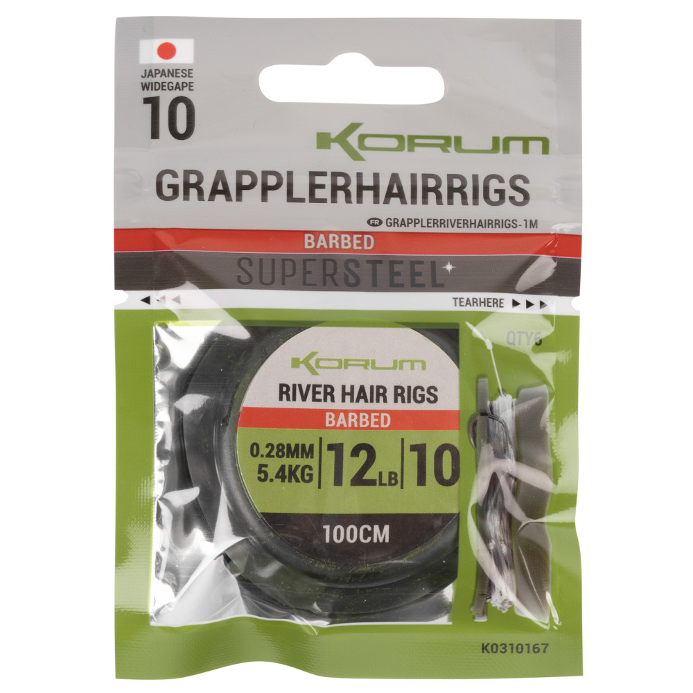 K0310167 Przypony Korum Grappler Hair Rigs 100cm - roz. 10