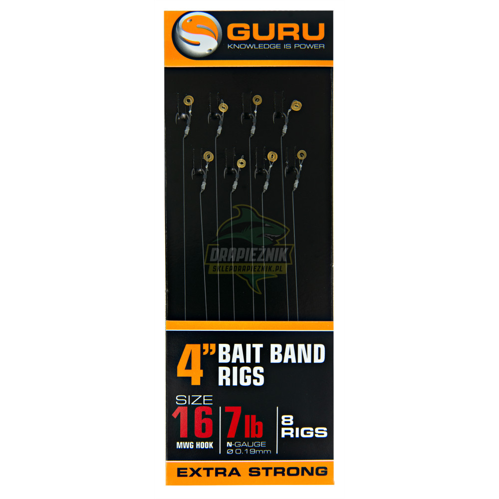 Przypony Guru Ready Rigs With Bait Bands 10cm - roz.16