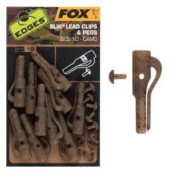 CAC809 Fox Edges - Camo Slik Lead Clips and Pegs - Size 10